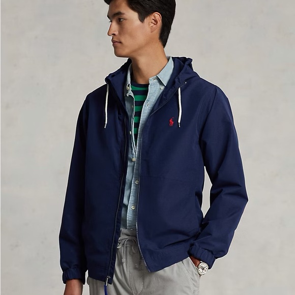 Polo Ralph Lauren Other - Polo Ralph Lauren mens navy packable water repellent hooded jacket size small